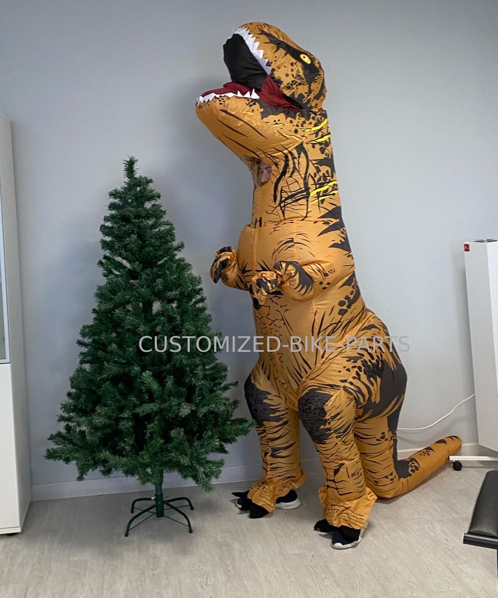 Kids Inflatable Halloween Party T-REX Dinosaur Costume Blowup Outfit