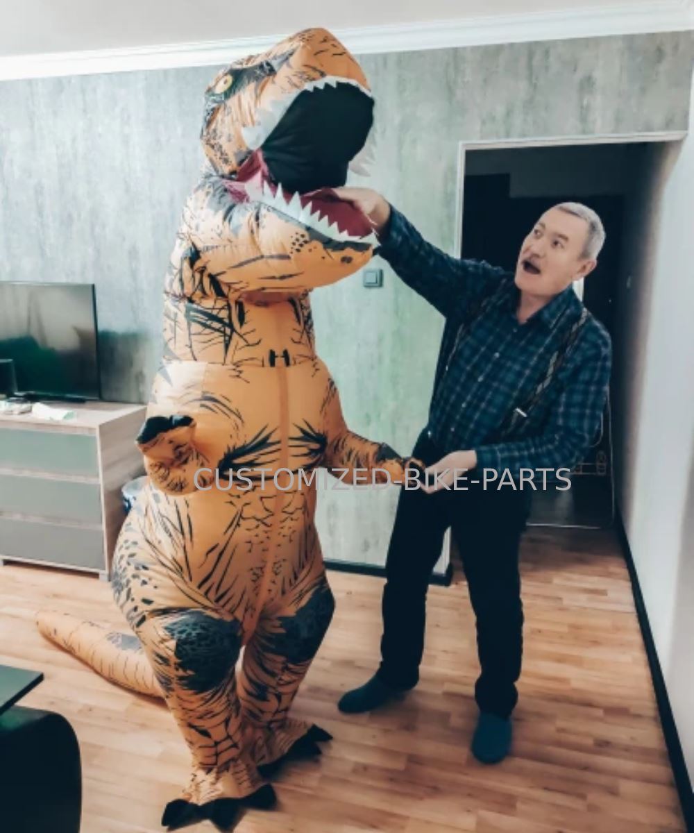 Kids Inflatable Halloween Party T-REX Dinosaur Costume Blowup Outfit