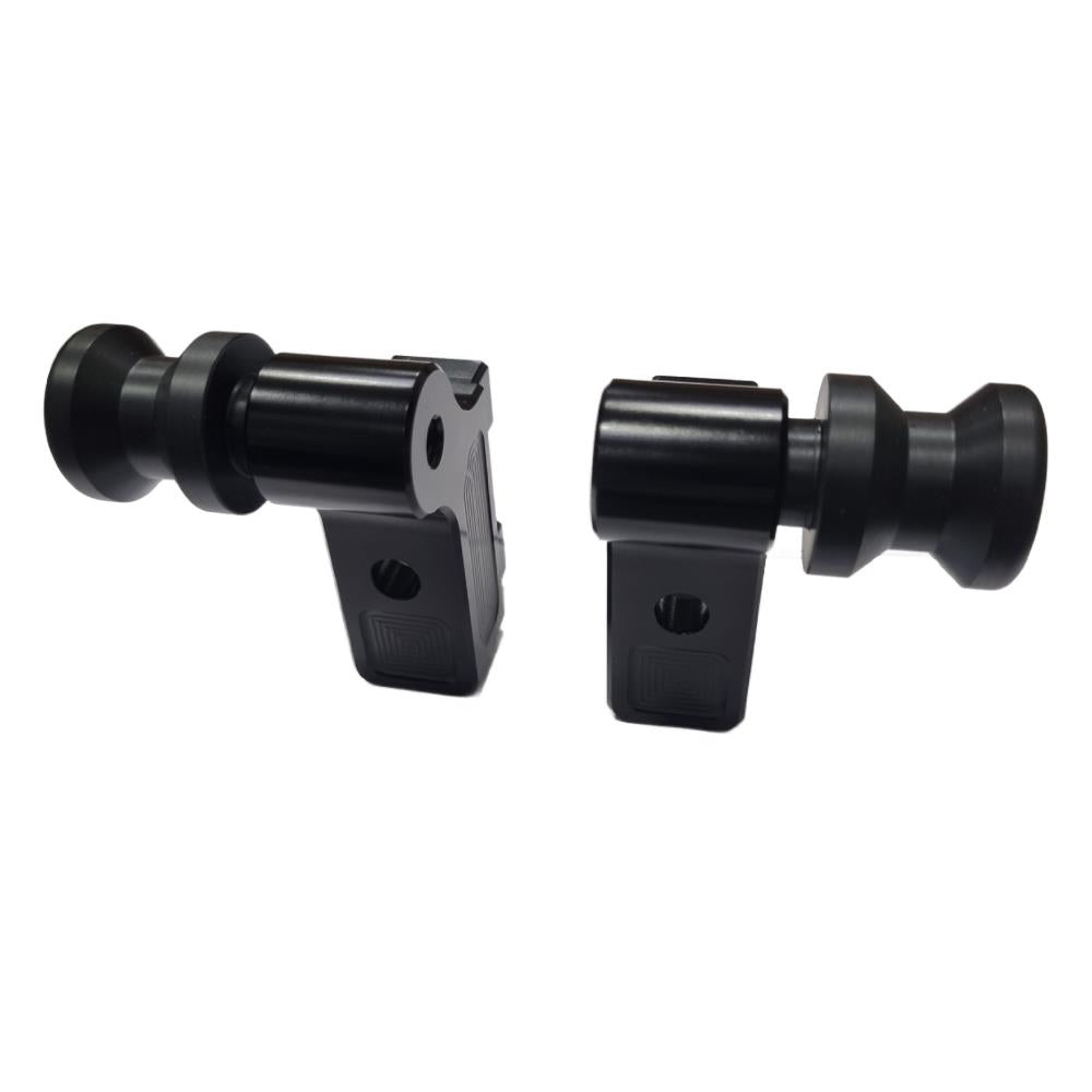 Black Motorcycle Paddock Stand Spool Bobbins - Honda CB300R 2018-2023