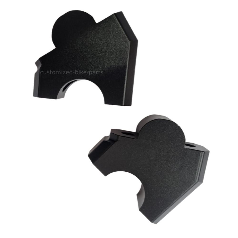 Black 35mm Handlebar Mount Risers Clamp - Honda NT1100 2022-2025