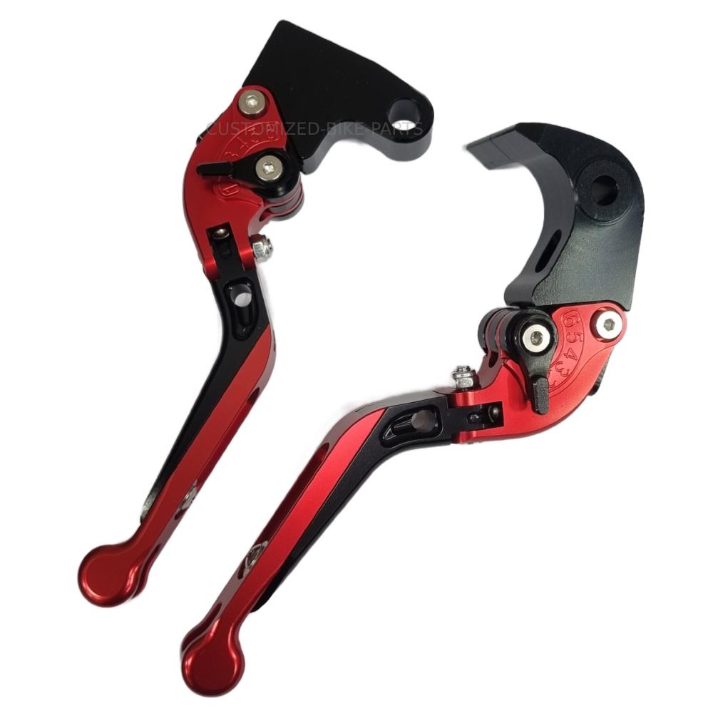 Red / Black Adjustable Clutch & Brake Lever - Triumph Speed Triple 2008-2010