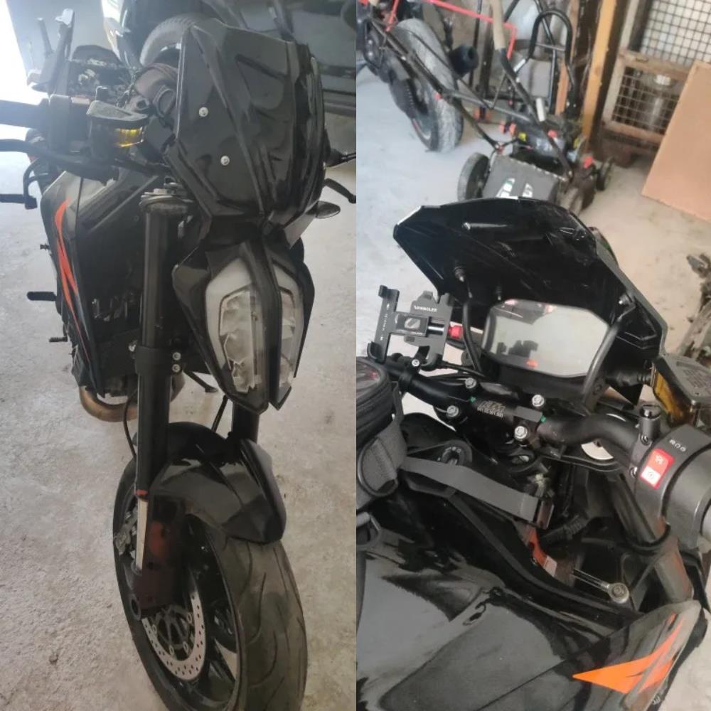 Motorcycle Black Windscreen Windshield Screen - KTM 790 890 Duke 2018-2025