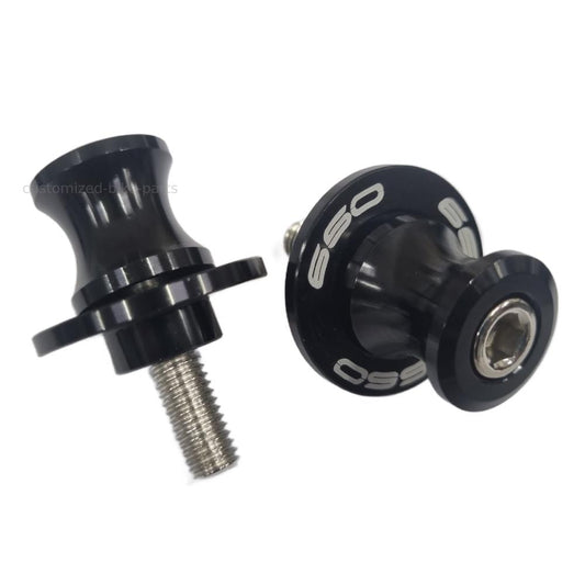 Black Swingarm Spool Paddock Stand Bobbin - Kawasaki Z650 / Ninja 650 2012-2025