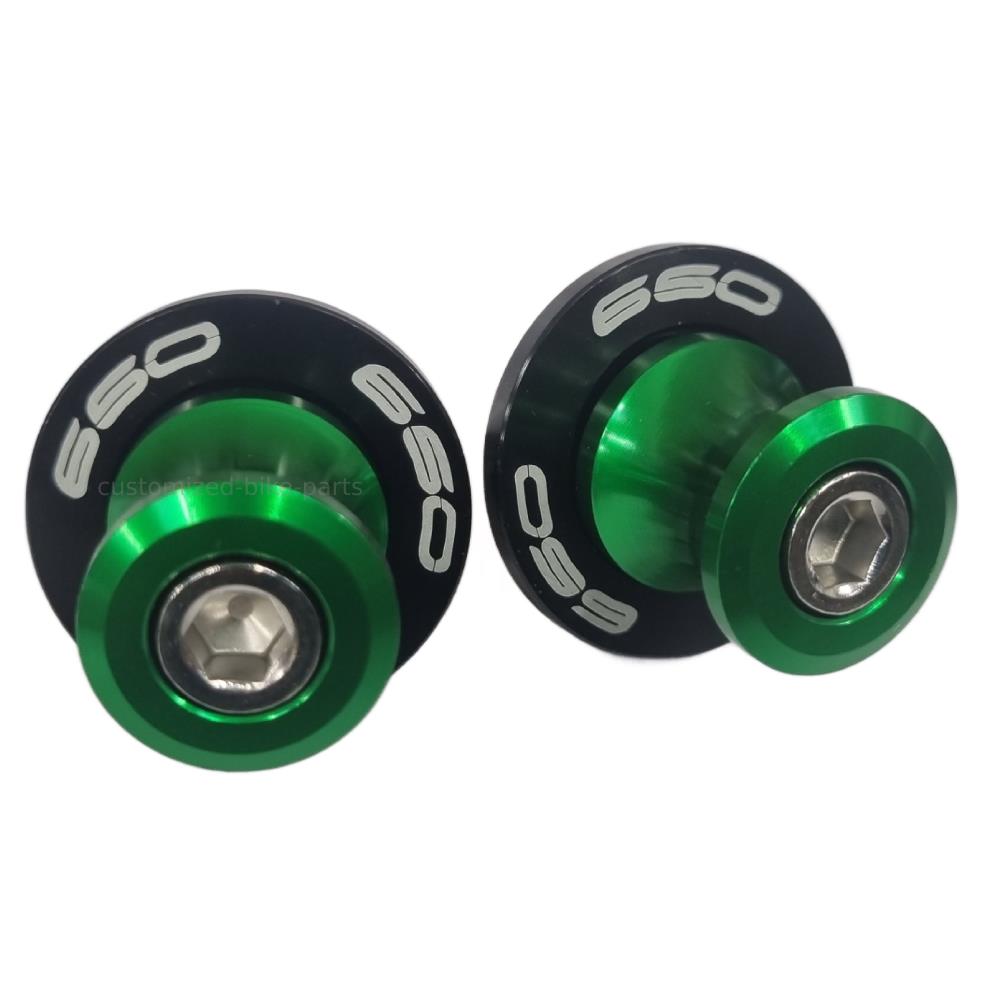 Green Swingarm Spool Paddock Stand Bobbin - Kawasaki Z650 / Ninja 650 2012-2025