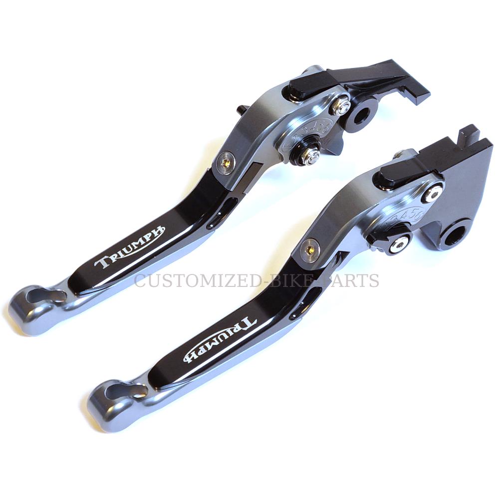 Titanium / Black Adjustable Clutch & Brake Levers Triumph Daytona 660 2024-2026