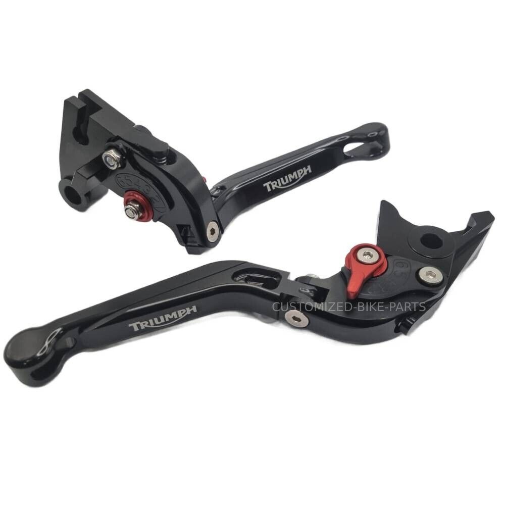 Black/Black Adjustable Clutch & Brake Levers - Triumph Daytona 660 2024-2026