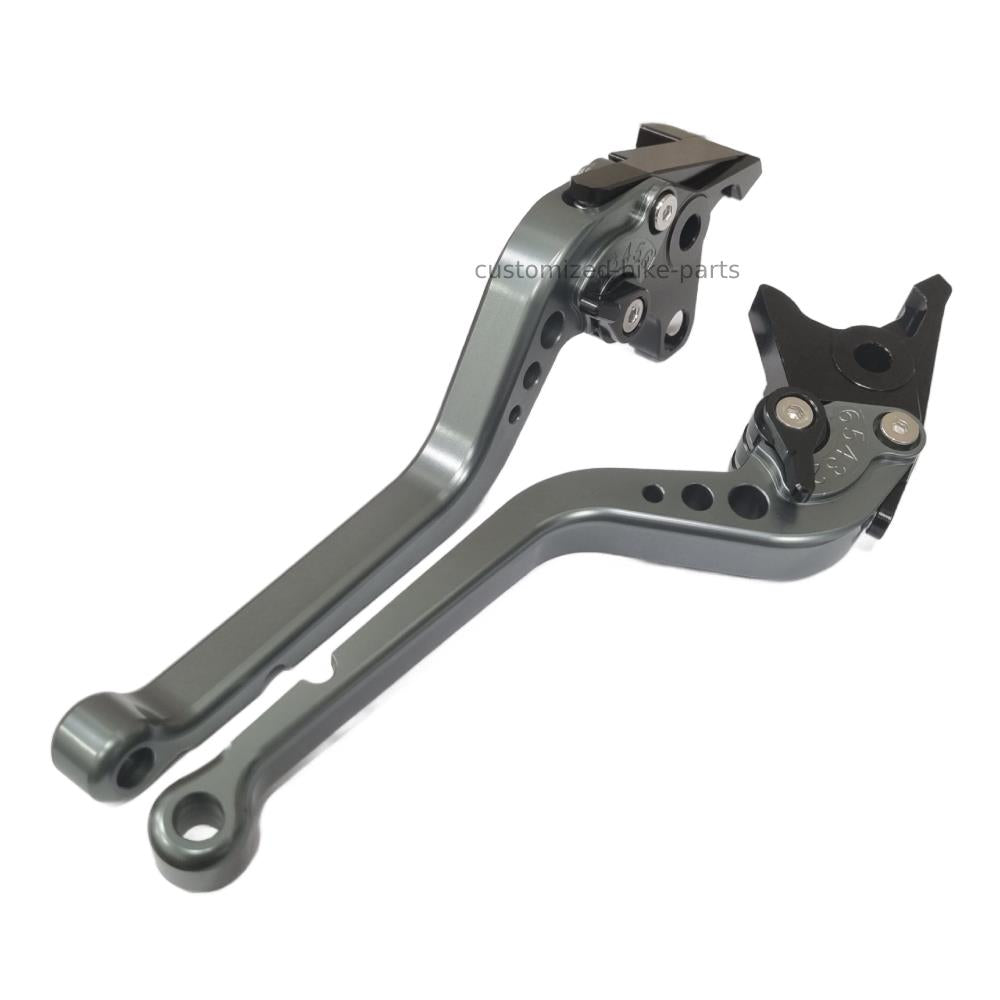 Long Titanium Clutch & Brake Levers For Kawasaki ZX7R ZX9 ZRX1100 ZZR1200