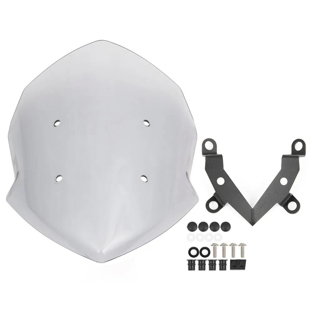 Motorcycle Light Smoke Windscreen Windshield Screen - Kawasaki Z125 2019-2025