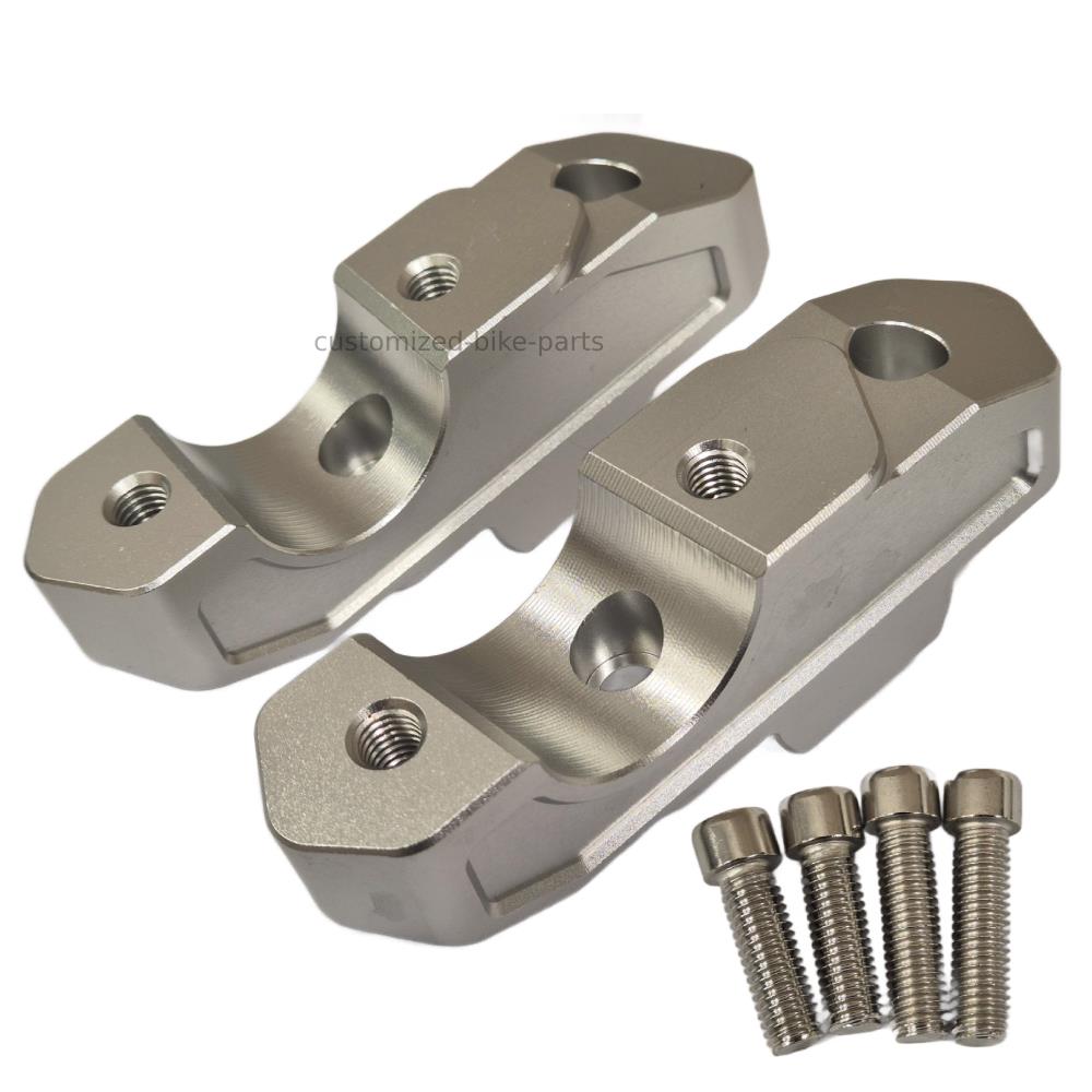 Silver Handlebar Mount Risers Clamp - BMW R1300GS 2023-2025