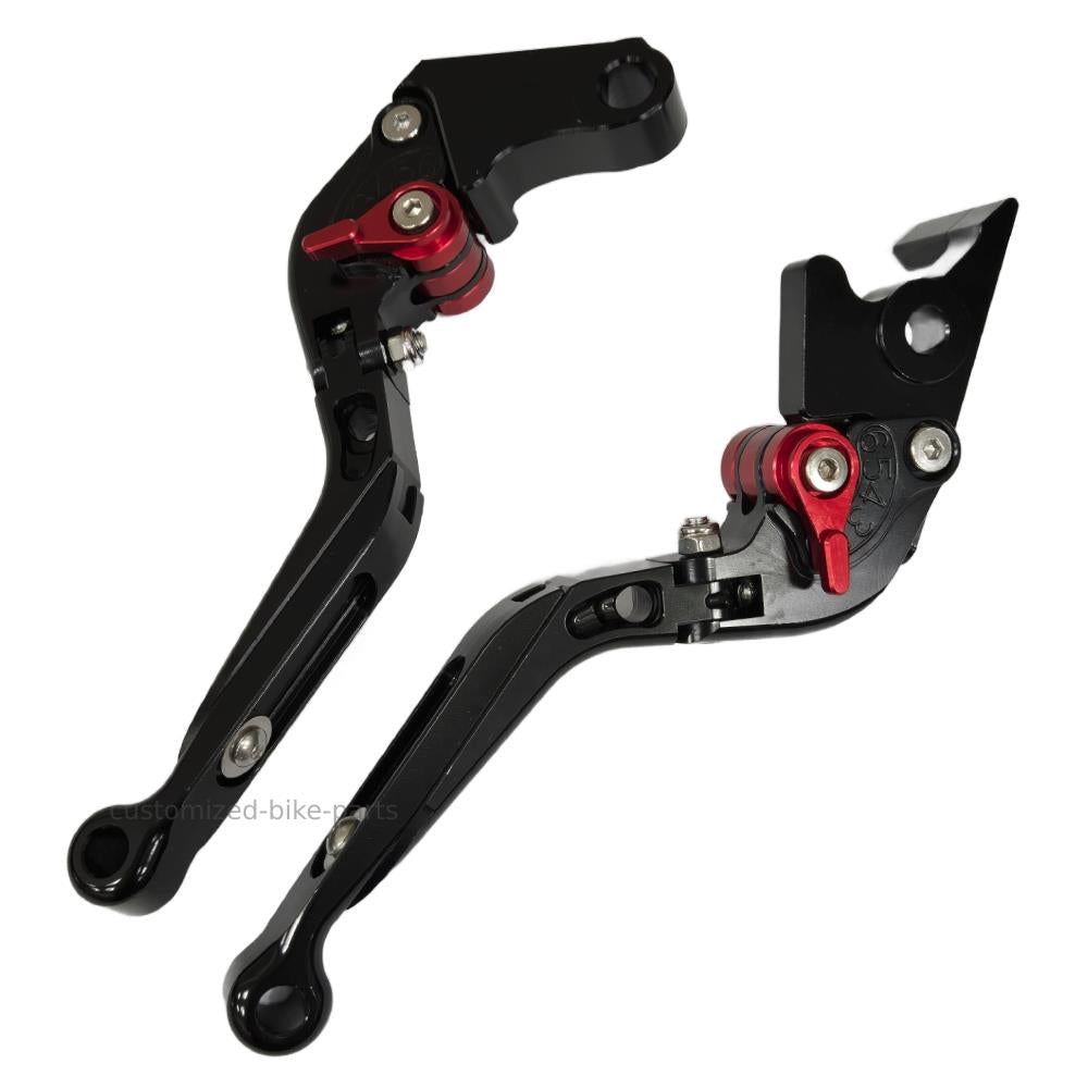 Honda Monkey Z125 2019-2026 Black / Black Extendable Clutch & Brake Lever