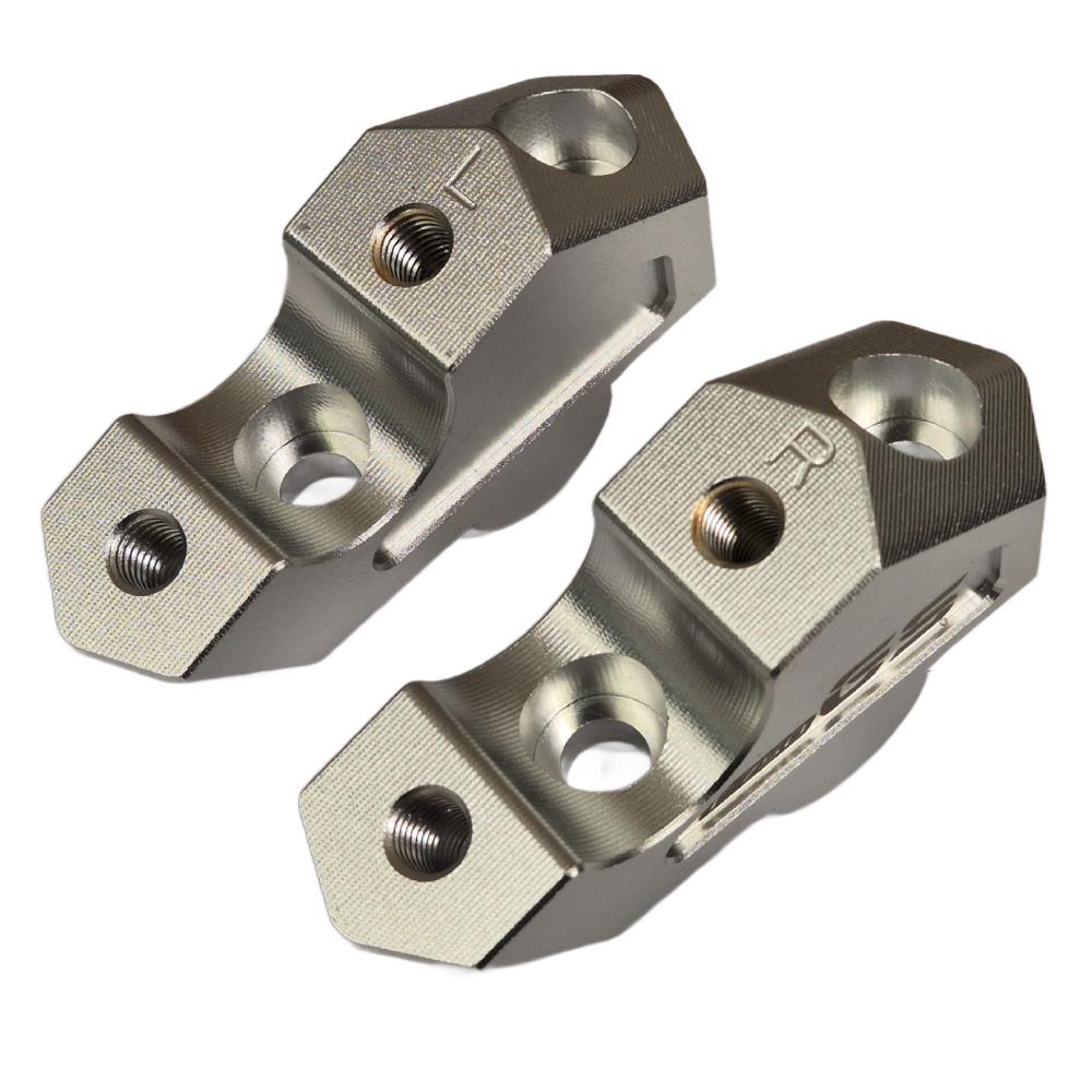 Off-Set Silver Handlebar Mount Risers Clamp - BMW F750GS 2018-2024