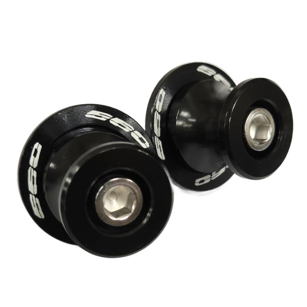 Black Rear Swingarm Spool Paddock Stand Bobbin - Triumph Trident 660 2021-2025