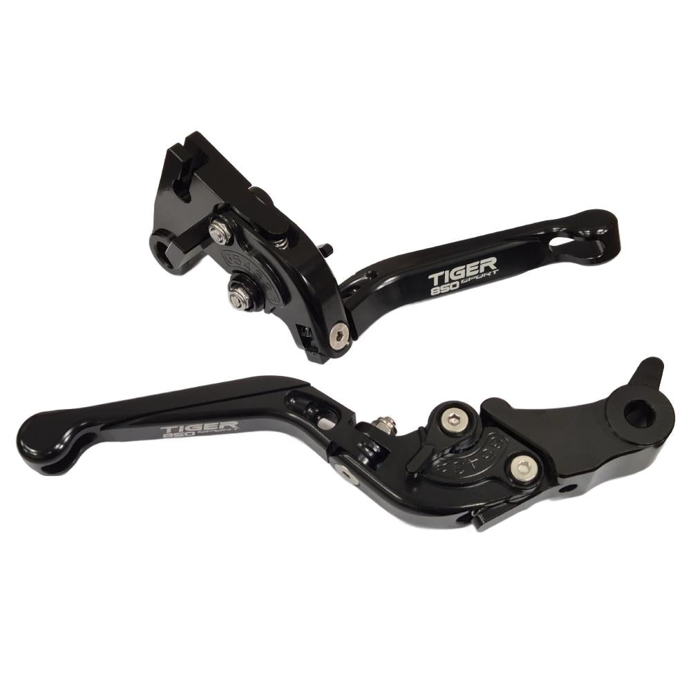 Adjustable Clutch & Brake Levers Set Black - Triumph Tiger 850 Sport 2021-2025