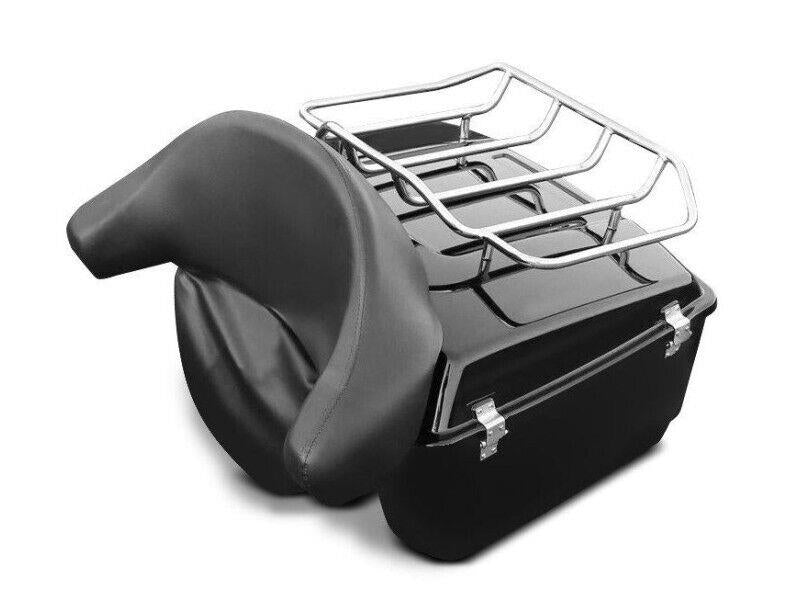 Harley Davidson King Tour Pak Luggage w/ Lock, Backrest & Rack 1997-2013