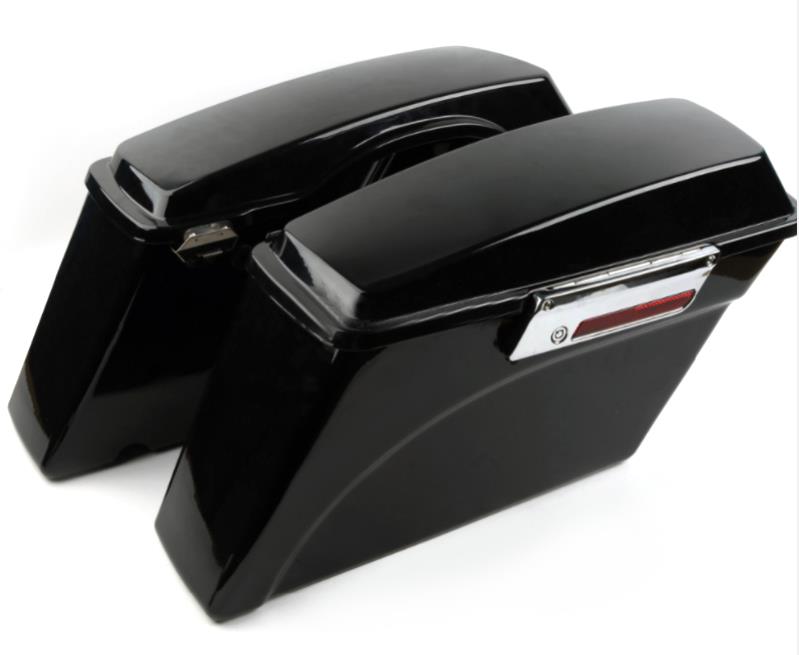 Hard Saddlebags w/ Lid Latch Kit & Chrome Latches Harley Touring 1993-2013