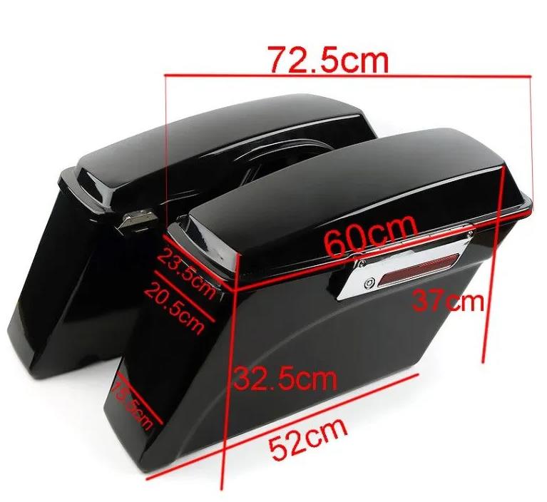 Hard Saddlebags w/ Lid Latch Kit & Chrome Latches Harley Touring 1993-2013