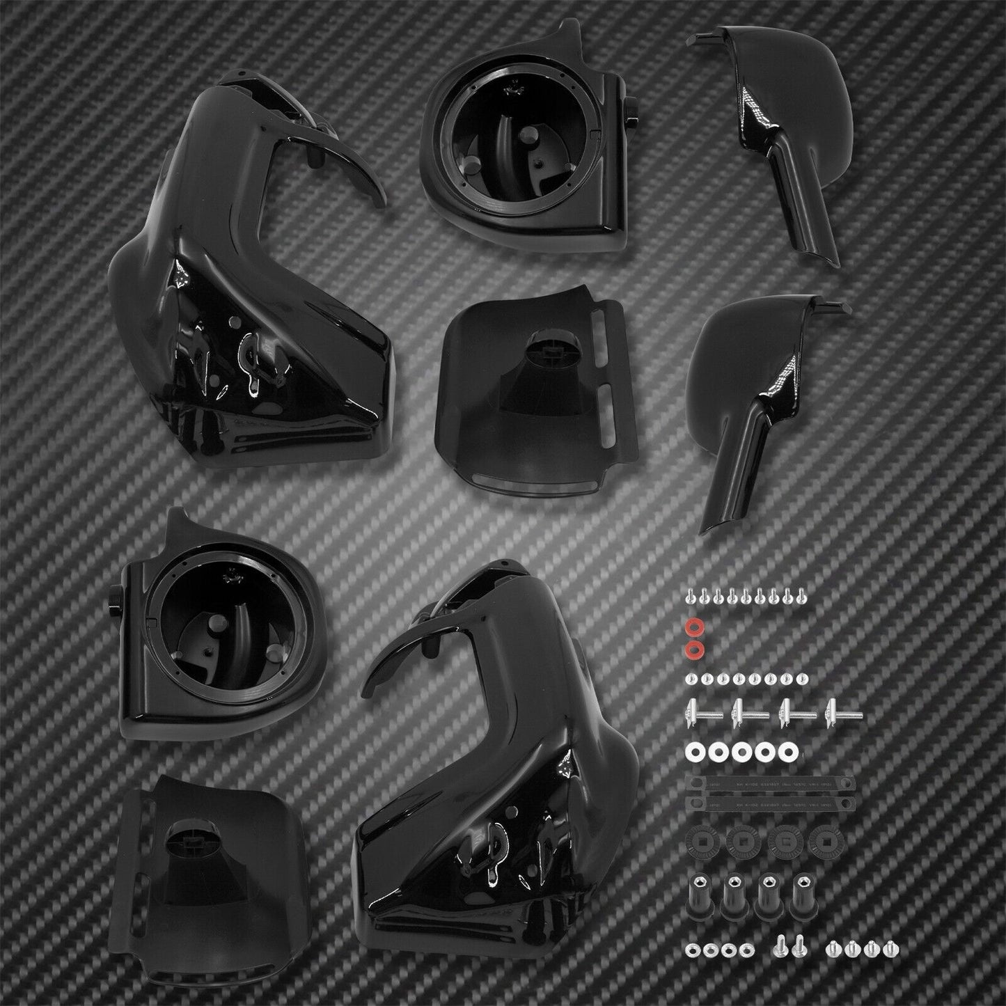 Lower Vented Leg Fairings for Harley Touring 1983-2013 w/ Speaker Grills