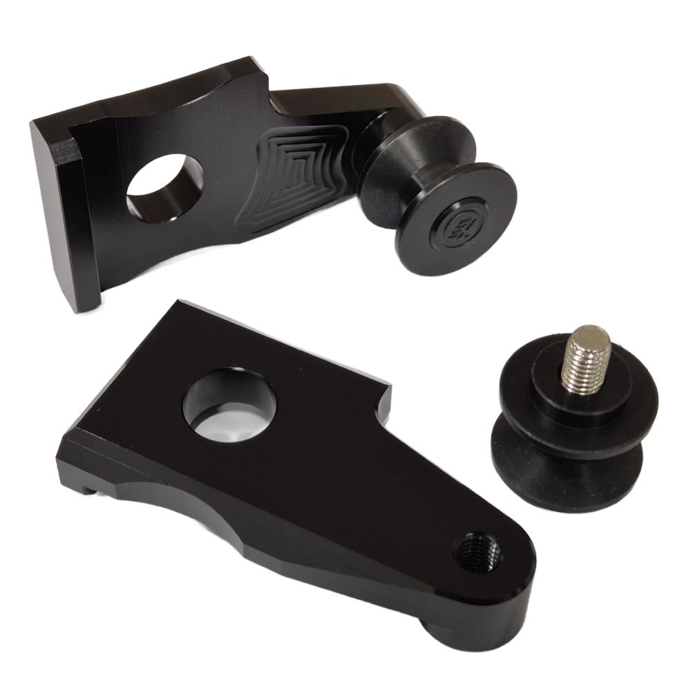 Off-Set Black Rear Spools Paddock Stand Bobbins Honda CB750 Hornet 2023-2025