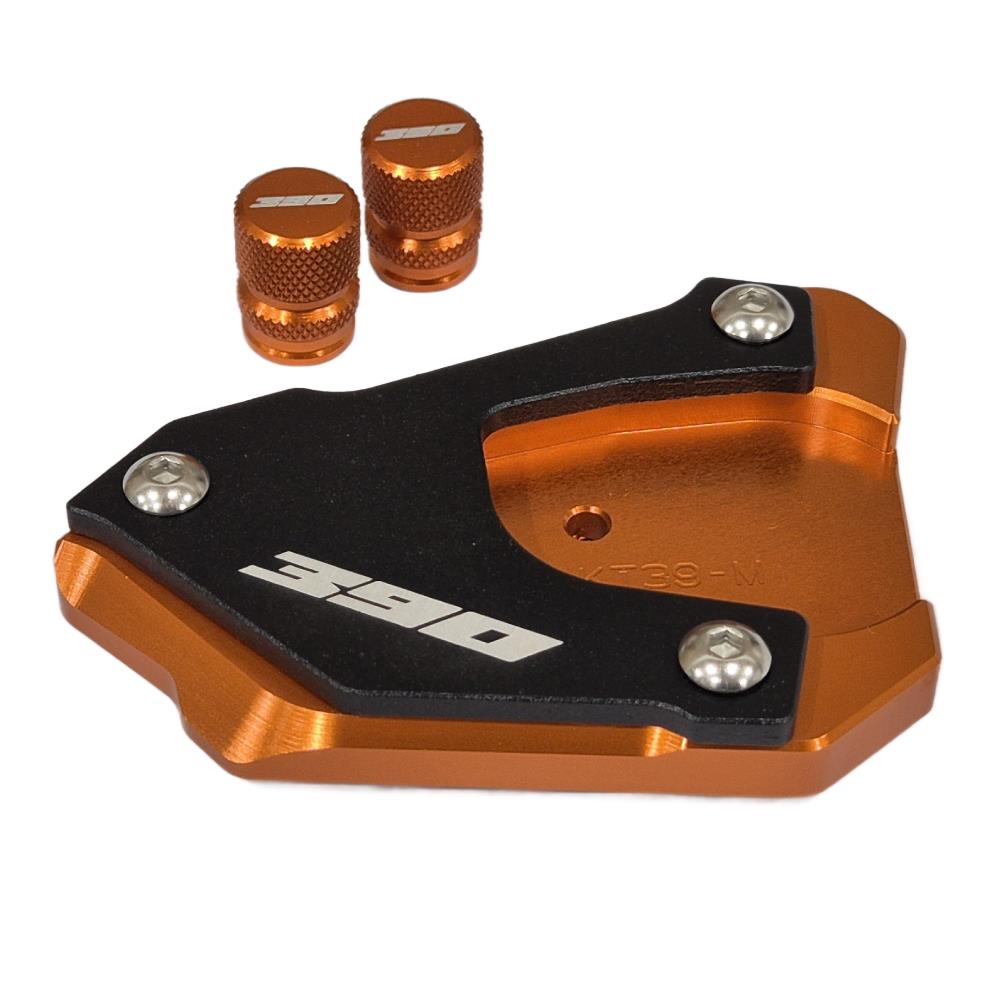 Orange Side Stand Kickstand Shoe Extender - KTM 390 Adventure 2020-2025
