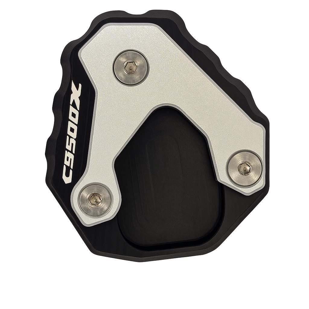 Black CNC Side Stand Kickstand Shoe Extender - Honda CB500X 2019-2025
