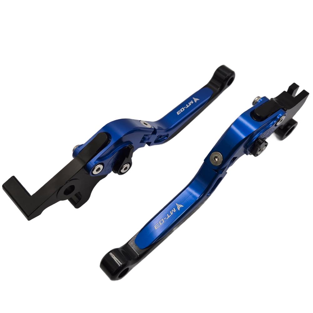 Yamaha MT-03 2016-2025 Adjustable Clutch Brake Lever Set - Blue / Black