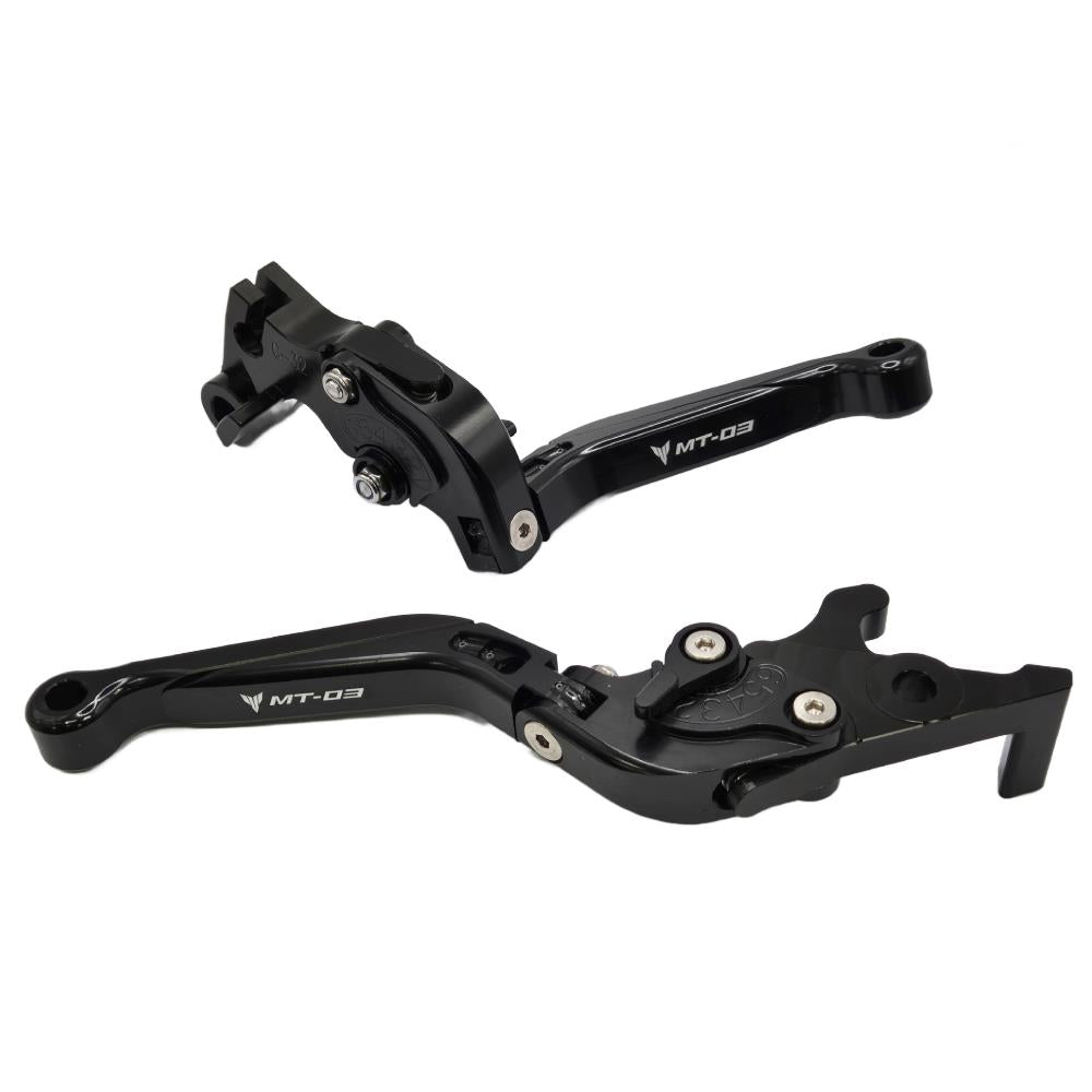Yamaha MT-03 2016-2025 Adjustable Clutch Brake Lever Set - Black / Black