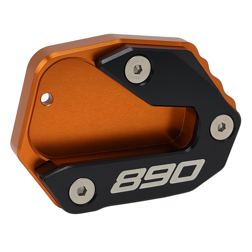 Orange Side Stand Kickstand Shoe Extender - KTM 890 Duke / R / GP 20202-2024