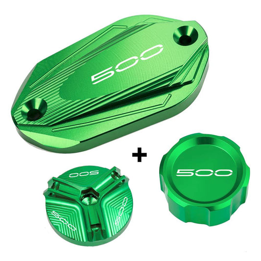 Brake Fluid Covers & Oil Filler Cap Set Kawasaki Z500 Ninja 500 2024-2025