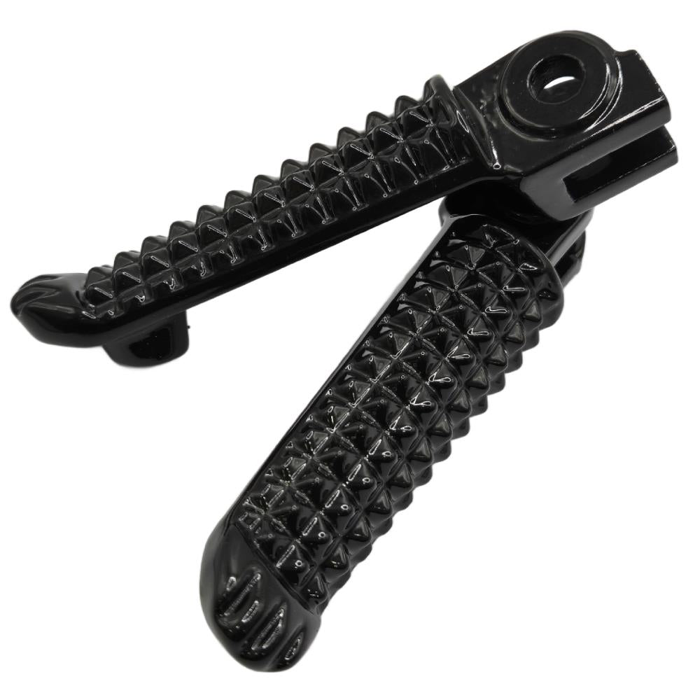 Black Front Riders Footpegs – Fit For Yamaha YZF R1 / R6 Series (1998–2025)