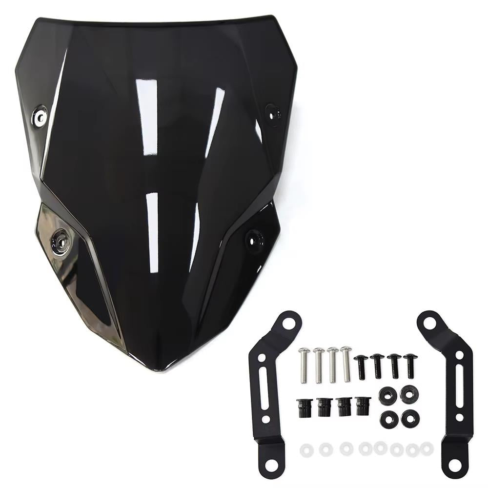 Motorcycle Black Windscreen Windshield Screen Kawasaki Z500 2024-2025