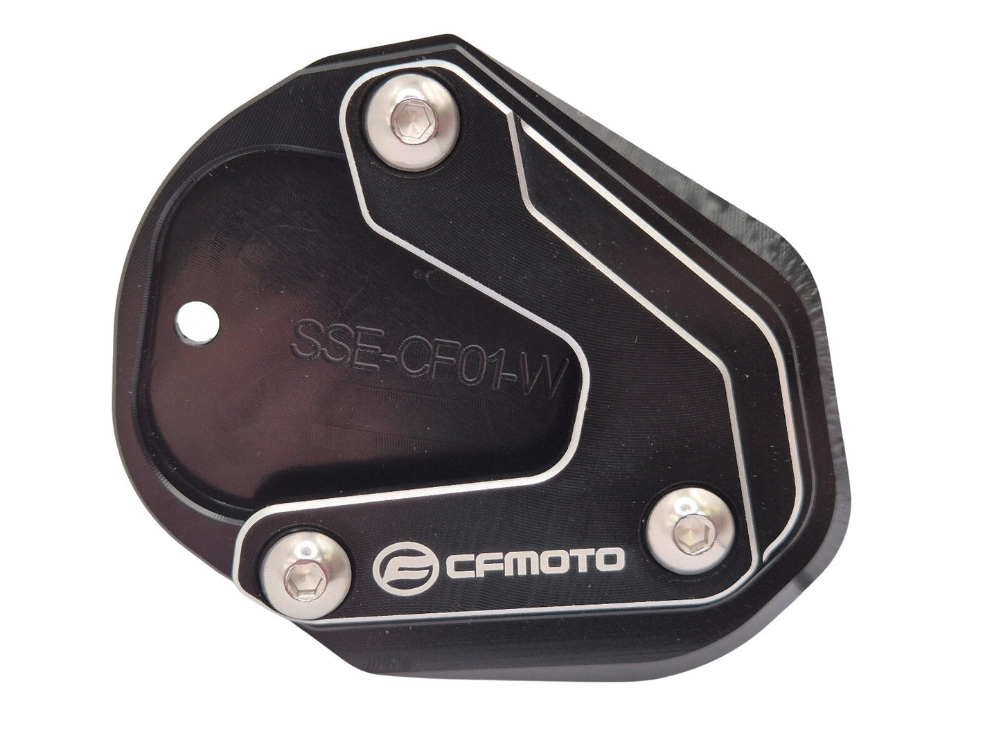 Black Kickstand Side Stand Shoe Extender - CFMOTO 650MT 700MT 800MT