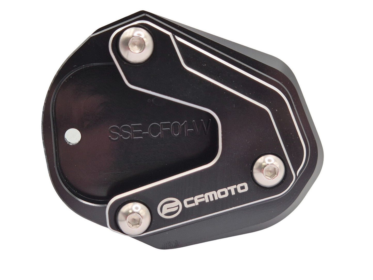 Black Kickstand Side Stand Shoe Extender - CFMOTO 650MT 700MT 800MT