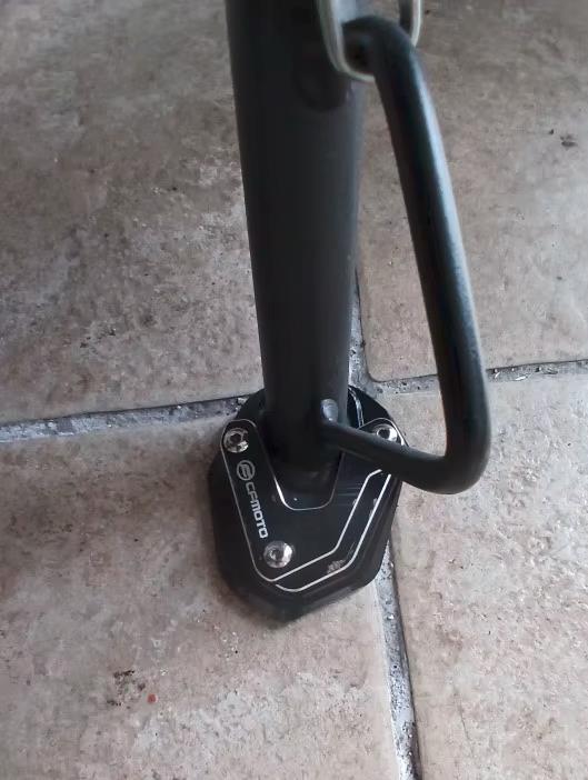 Black Kickstand Side Stand Shoe Extender - CFMOTO 650MT 700MT 800MT