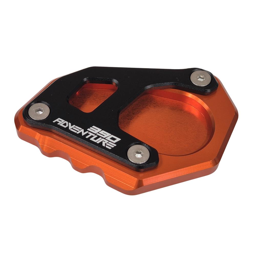Orange / Black Side Stand Kickstand Shoe Extender - KTM 390 Adventure 2020-2025
