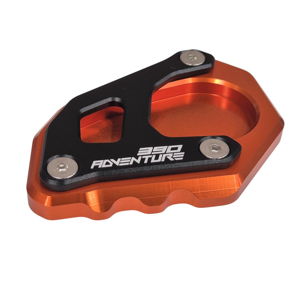Orange / Black Side Stand Kickstand Shoe Extender - KTM 390 Adventure 2020-2025