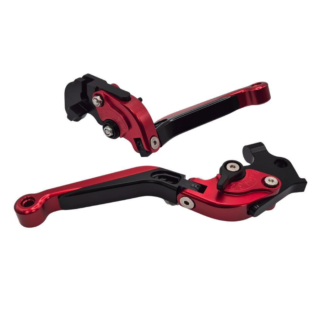 Red Black Adjustable Clutch & Brake Levers Aprilia RS 125 / Tuono 125 2023-2026