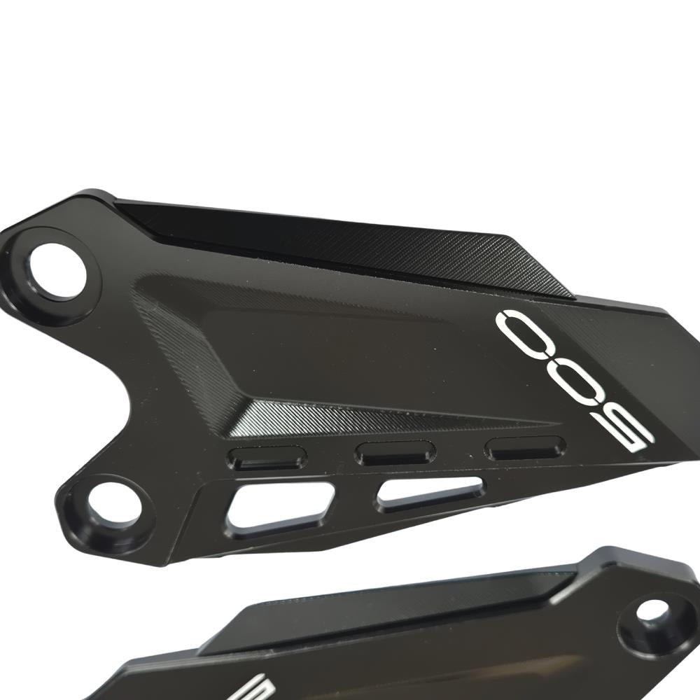 Kawasaki Z500 / Ninja 500 2024‑2025 Black Heel Guards