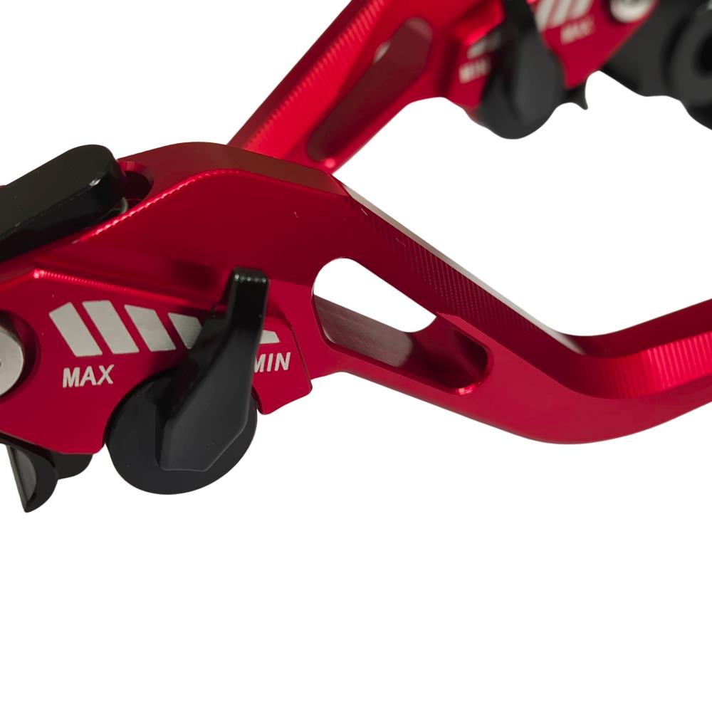 CNC Short Red Clutch & Brake Levers - Ducati Multistrada 1200 / 1260 / S / GT