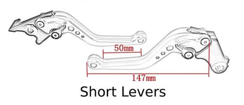 Short Black / Black Clutch & Brake Levers For Honda CB1000 Hornet 2025-2026
