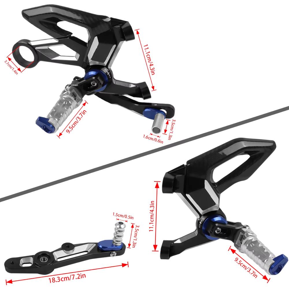 BMW S1000RR / M1000RR Rearsets Foot Pegs Pedal Heel Guard (2019–2025)