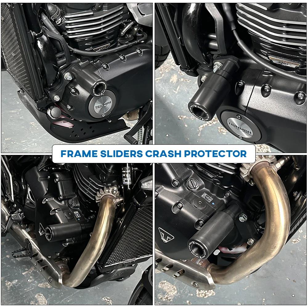 Engine Sliders Crash Protection Pads Frame - Triumph Scramber 400X / Speed 400