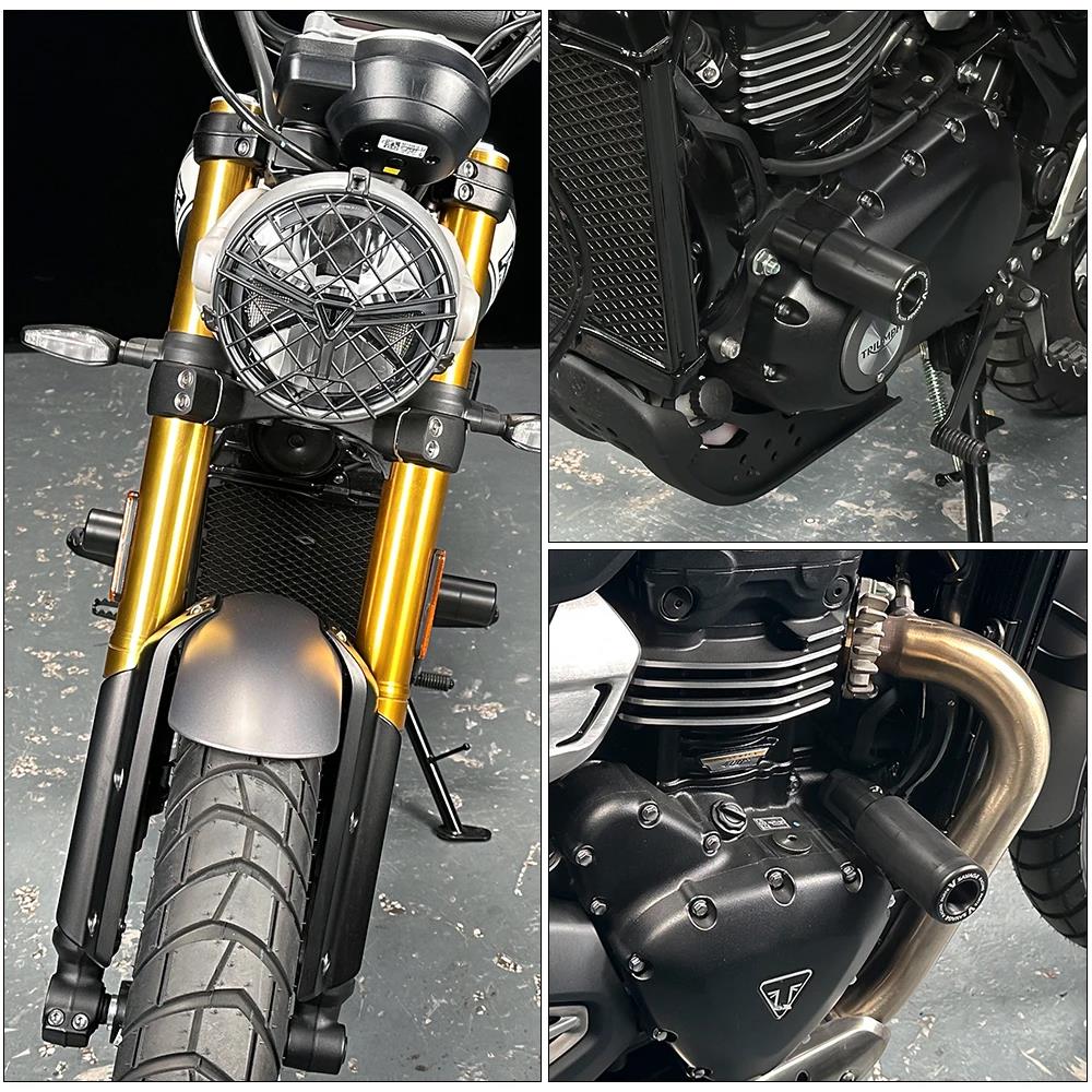 Engine Sliders Crash Protection Pads Frame - Triumph Scramber 400X / Speed 400