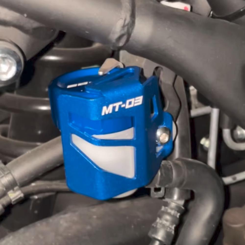 4 Piece Blue Front & Rear Brake Reservoir Covers For Yamaha MT-03 2015-2025