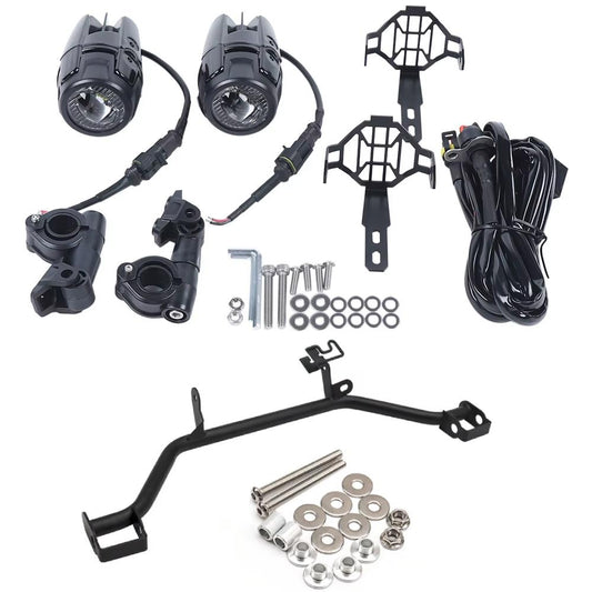 Complete LED Auxiliary Spot Fog Light Assembly Kit Yamaha Tracer 9 GT 2021-2025