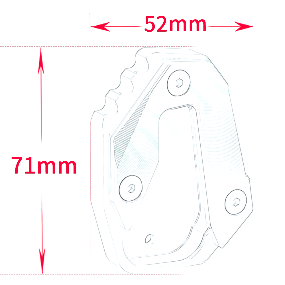 KTM 990 Duke 2024-2026 CNC Side Stand Kickstand Shoe Extender Black