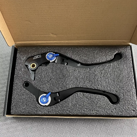 BLACK ADJUSTABLE BRAKE & CLUTCH LEVER SET - BMW S1000RR / M1000RR 2020-2024