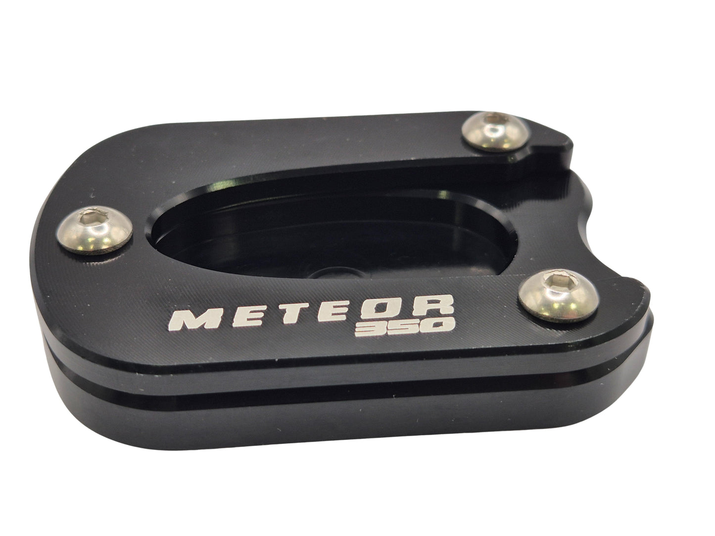 Black Side Stand Kickstand Shoe Extender - Royal Enfield METEOR 350 2022-2023