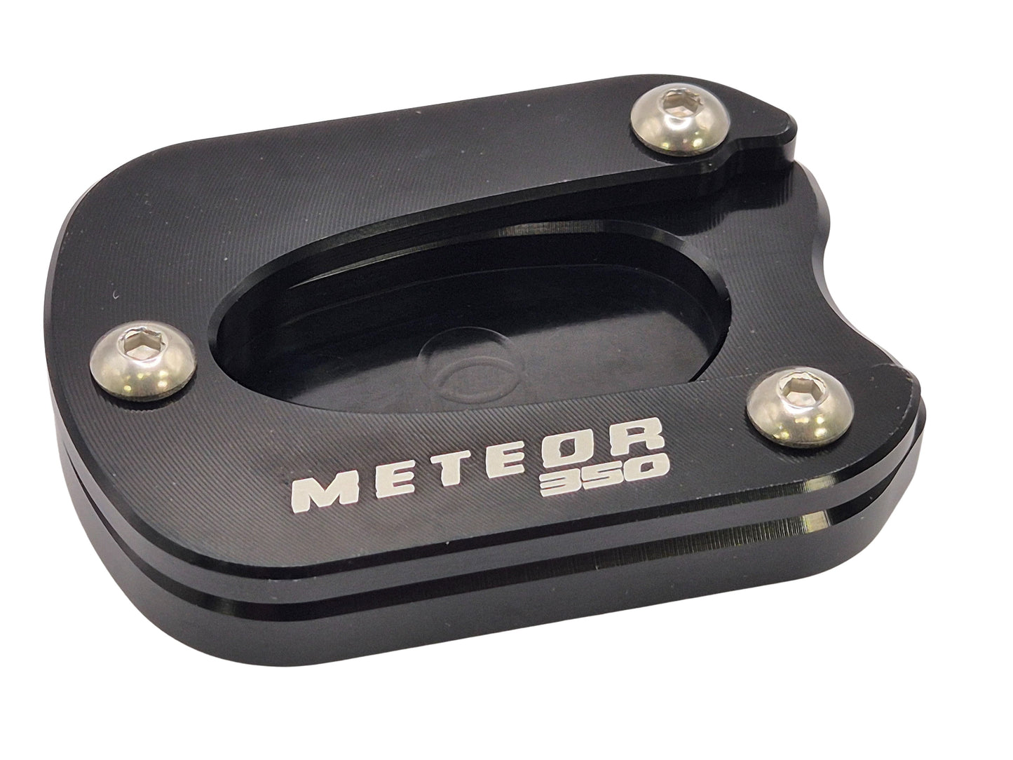 Black Side Stand Kickstand Shoe Extender - Royal Enfield METEOR 350 2022-2023