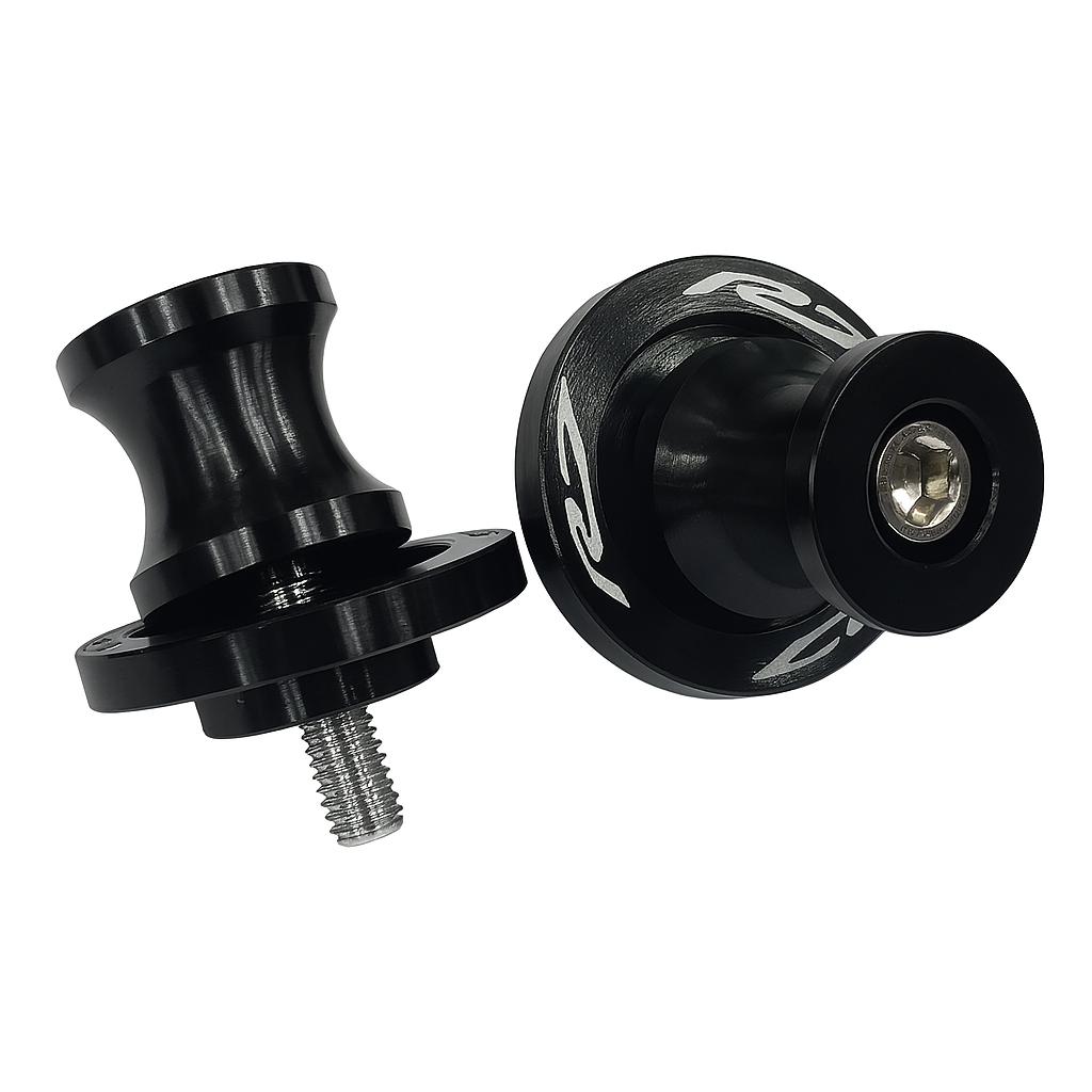 Black Rear Swingarm Spool Paddock Stand Bobbin - Yamaha YZF-R7 2022-2025