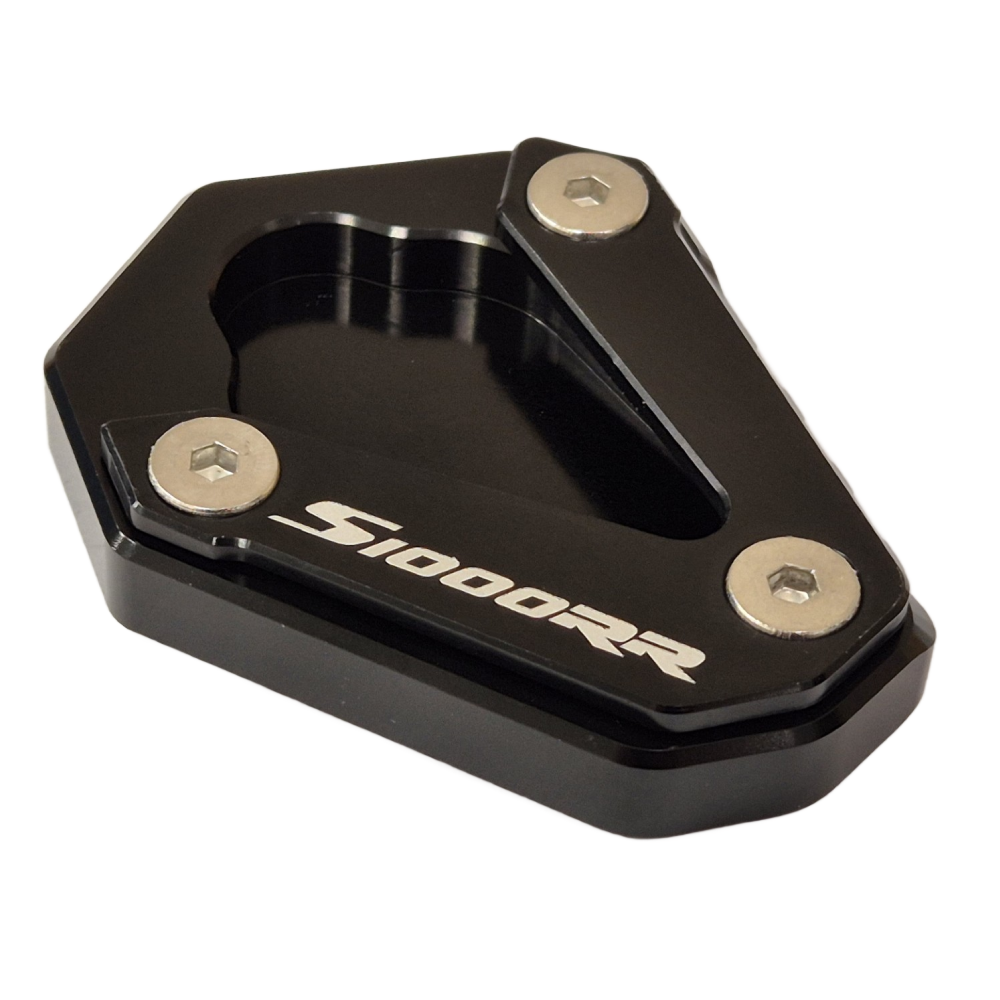 Black CNC Side Stand Kickstand Shoe Extender - BMW S 1000 RR S1000RR 2019-2025